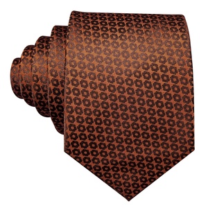 Wholesale Custom Design <strong>Brown</strong> Polka Dot Neckties Men 100% Silk <strong>Ties</strong> Manufacturers Cheap Mens Necktie Set - Product Image 5