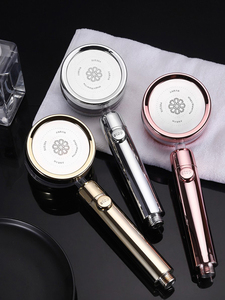 หัวฝักบัวแบบหมุนเทอร์โบชาร์จไฟใบพัดดีไซน์ทันสมัยหัวฝักบัวแบบหมุนหัวพัดลมเทอร์โบสีขาวชุบโครเมียมสวิตช์เ<span class=keywords><strong>ปิด</strong></span>/<span class=keywords><strong>ปิด</strong></span> - Product Image 3