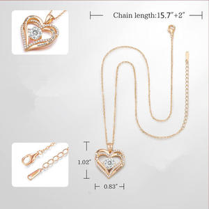 Collier pendentif cœur, pierres de naissance colorées exquises, bijoux pour femmes, bijoux en forme de cœur, colliers « Je t'aime pour toujours » - Product Image 3