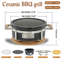 Auplex MAX Japonais Hibachi Portable De Table Sans Fumée BBQ Grill Konro Grill pour La Maison Coréenne BBQ Alimentaire avec Charbon De Bois
