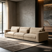 Canapé modulaire en cuir, canapé d'angle moderne pour salon, ensemble de canapés luxueux rembourrés pour villa, meubles de maison