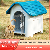 Grande niche moderne en plastique imperméable à l'eau grande niche pour chien extérieur intérieur meubles pour animaux domestiques maison pour chien chat avec puits de lumière
