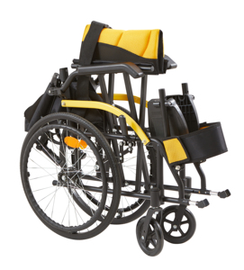 Silla de Ruedas Médica de Estilo Deportivo con Reposapiés Transpirable Desmontable para Personas Mayores con Discapacidad - Product Image 5