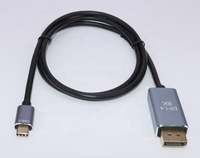 Kabel USB C ke DP 8K 60Hz, Kabel Thunderbolt 3 ke DP untuk MacBook Pro, Laptop, Proyektor, PC, dan Lainnya