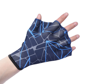 Aletas de natación de nailon de media caña con diseño de pata de pato y guantes con ranuras para los dedos para hombre y mujer, ideales para buceo y deportes acuáticos. - Product Image 1