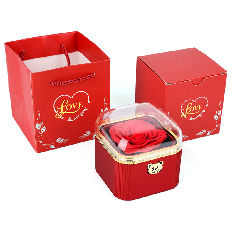 Fiore di sapone rosso