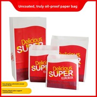 Bolsas de Papel Antigrasa para Alimentos Fritos, Embalaje Desechable Sin Recubrimiento, para Filetes de Pollo, Papas Fritas, Nuggets, Modelo 8525