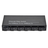 INFICOMO RD-FE602 10/100Mbps 快速以太网交换机 转换80KM光纤媒体转换器 单模 2*RJ45 6*SC 6端口