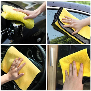 Customized Absorbent Coral Fleece Woven Microfiber Eco-Friendly Lint-free Quick-Dry <b>Car</b> Cleaning Towel for <b>Car</b> Wash <b>Polishing</b> - Product Image 6