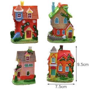 <strong>Resin</strong> Villa Micro Landscape Decoration Small House <strong>Model</strong> <strong>Miniature</strong> DIY Home Garden Ornament - Product Image 2