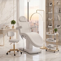 Table de massage et de soin esthétique moderne de luxe personnalisable en acier inoxydable pour salon de beauté et spa