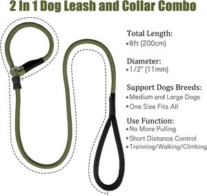 Laisse tactique personnalisée en gros pour chien, laisse courte réglable pour le contrôle du trafic avec néoprène souple - Product Image 6