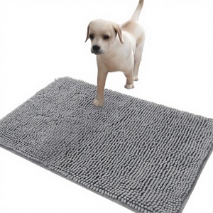 Tapis de cuisine et de salle de bain moderne, simple, en tissu chenille épais et ultra-doux, fabriqué à la machine, lavable, antidérapant et absorbant, pour usage domestique. - Product Image 3