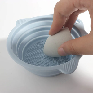 Tazón de Silicona para Limpiar Brochas de Maquillaje, Plegable, para Esponjas, Limpiador de Brochas de Sombra de Ojos, Herramientas de Belleza Suaves - Product Image 5