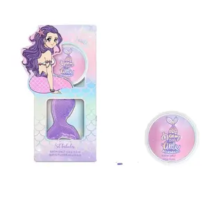 China supplier wholesale special personal bath salt and butter bath fizzer spa bath gift set for girl