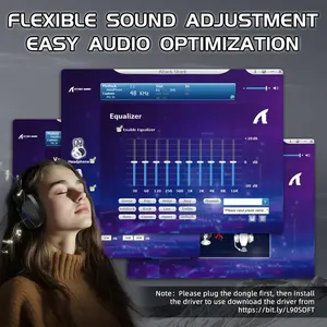 <span class=keywords><strong>Casque</strong></span> de jeu sans fil Attack Shark L90, <span class=keywords><strong>casque</strong></span> de jeu supra-auriculaire tri-mode, pliable, RGB, ultra-léger, faible latence - Product Image 3