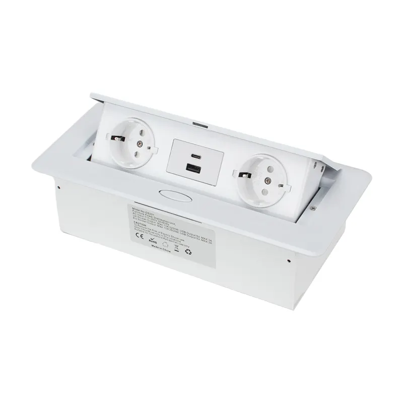 Smart Office Tabletop Box Pop Up Table Power Socket Avec Usb Charge Rapide Type C Pour Meubles