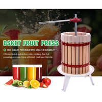Presse à fruits panier maison 18L avec support amovible Presse à jus de pomme poire bois