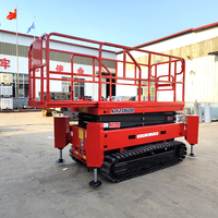 Platform Mobile Hidrolik Listrik Bersertifikasi CE Tipe Crawler 8m 10m 12m 320kg 450kg untuk Perawatan Pertanian