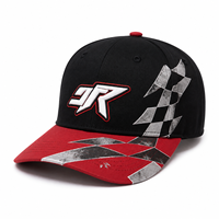 Casquette de baseball unisexe en sergé de coton à 6 panneaux, avec logo brodé en 3D, visière incurvée, imprimé léopard, réglable, pour le soleil et le sport, style course automobile