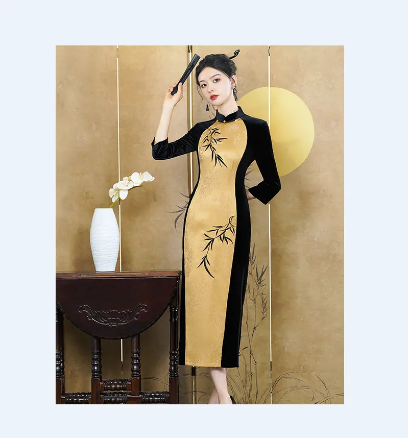 زي الملابس التقليدية الصينية تشيباو اللباس الفتيات تشيباو التقليدية تشيباو شيونغسام الأزياء القديمة الكلاسيكية