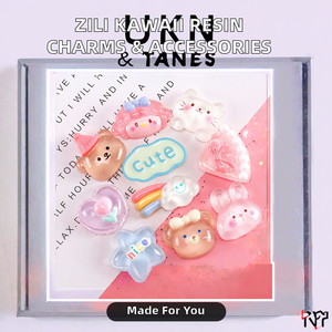 Breloques en résine Zili à dos plat, motif ours de dessin animé Kawaii, lapin DIY, écologiques, pour Noël, Halloween, coques de téléphone portable <span class=keywords><strong>et</strong></span> accessoires pour cheveux - Product Image 3