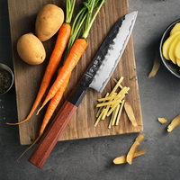 Нож XINZUO Santoku 5.5'' из 3-слойной композитной нержавеющей стали 10Cr в японском стиле, на заказ