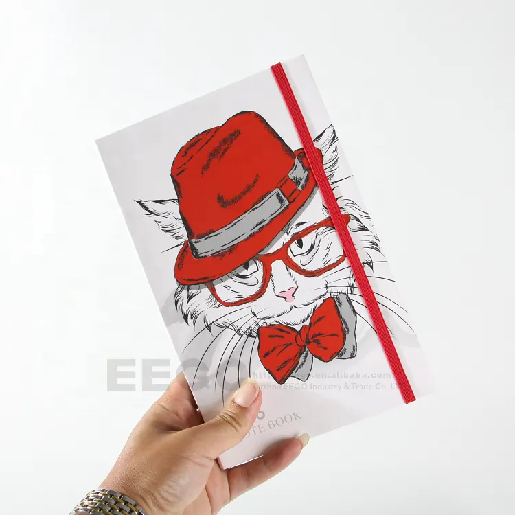 Caderno de papelão infantil Kawaii com impressão colorida personalizada, tamanho A5, capa macia e capa de veludo