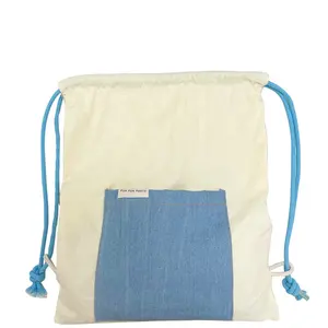 Outdoor cycling sports backpack Drawstring bag canvas bundle pocket Travel bag Student backpack