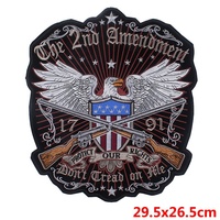 Écussons de broderie de grande taille en gros, écussons brodés à repasser, crâne de motard, insignes brodés de moto pour veste/jean