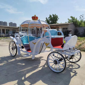 Chariot de princesse Cendrillon motorisé, chariot de mariage de luxe à chevaux, à vendre - Product Image 1