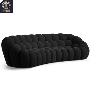Einzigartiger Stil Französischer Designer Fancy Football Sofa Möbel Schwarz 2.5 Sitz Modern Style Honeycomb Bubble Sofa