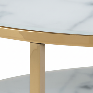 Table basse moderne et élégante en métal et aluminium avec un style contemporain élégant pour la décoration de la maison et du bureau - Product Image 1