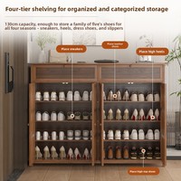 Meuble à chaussures moderne en bambou, luxe léger, haut de gamme, pour chambre et entrée, rangement vertical multicouche, mobilier de maison