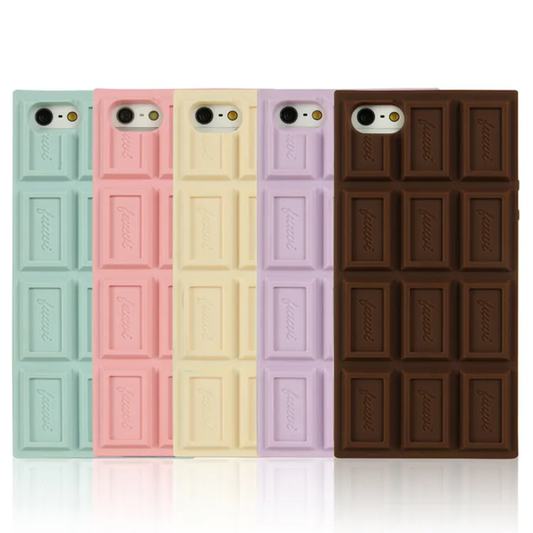 China Manufacturer Creative design Silicone Chocolate Phone case OEM phone protective case cover for iphone 6/5