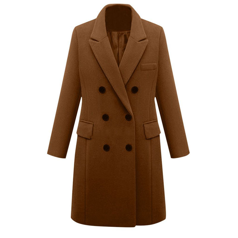Cappotto in lana marrone taglie forti