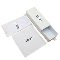 Vente en gros d'étuis à lunettes de luxe, ensemble d'emballage pour lunettes de soleil, accessoires pour lunettes personnalisés, boîte à lunettes blanche et noire avec logo