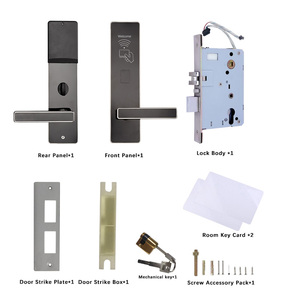 Système de serrure de porte d'hôtel intelligent en acier inoxydable argenté de haute qualité et économique avec logiciel SDK gratuit et carte électronique 6088 C - Product Image 4