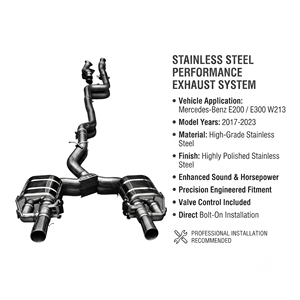 Tuberías de Acero Inoxidable de Precisión de Primera Calidad Vortex Global-Shop para Mercedes-Benz E200 E300 W213 2017-2023 - Product Image 1