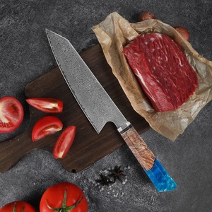 Couteau de chef multifonctionnel Kiritsuke Nakiri en acier Damas de 8 pouces pour bouchers et chefs - Product Image 2