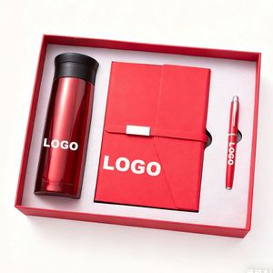 Corporate Promotional A5 Plain Notebook <b>Gift</b> <b>Set</b> With Vacuum Flask Metal Pen Business Item for Personalized Logo Giveaways - Product Image 1