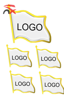 Broche personnalisée avec logo, décoration en métal, 0,7 pouce, cadeau souvenir, badge pour chapeau, vêtements
