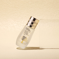 Flacon compte-gouttes de luxe en verre incurvé 30 ml, bâton de massage en verre dépoli mat, flacon vide pour emballage cosmétique d'huiles essentielles