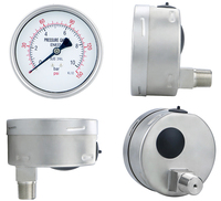 High Quality 1.6% 100mm Vacuum Pressure Meter Anti Rust Factory Stainless Steel Pressure Gauges