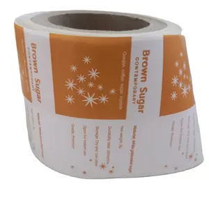 Segel panas PE laminasi gulungan kertas untuk gula tongkat/garam/merica kemasan kertas