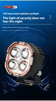 Phare de moto à LED à faisceau haut-bas, trèfle à quatre feuilles, œil de démon rouge, projecteur externe, lumière de voiture 12V, état neuf