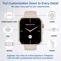 Montre connectée 44-49 mm, écran tactile IPS rectangulaire, appels, étanche IP68, suivi d'activité, moniteur de sommeil, podomètre, 9 bracelets en silicone