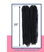 Rebecca Mode En Gros XXXL Afro Cheveux 40 Pouces Original Dreads Serrures Cheveux Dread Serrures Crochet Dreadlocks Extensions Faux Locs