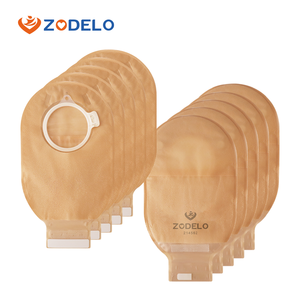Pochette d'ostomie Zodelo OEM à prix abordable, consommables médicaux, sac de colostomie deux pièces, respectueux de la peau, imperméable et durable pour les soins de stomie - Product Image 1