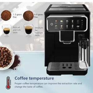 Máquina de cafeteira inteligente totalmente automática de café expresso Cappuccino Latte inteligente comercial